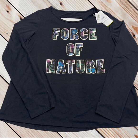 OLD NAVY Women’s XXL Black Long Sleeve Tee Shirt FORCE OF NATURE - Picture 1 of 3